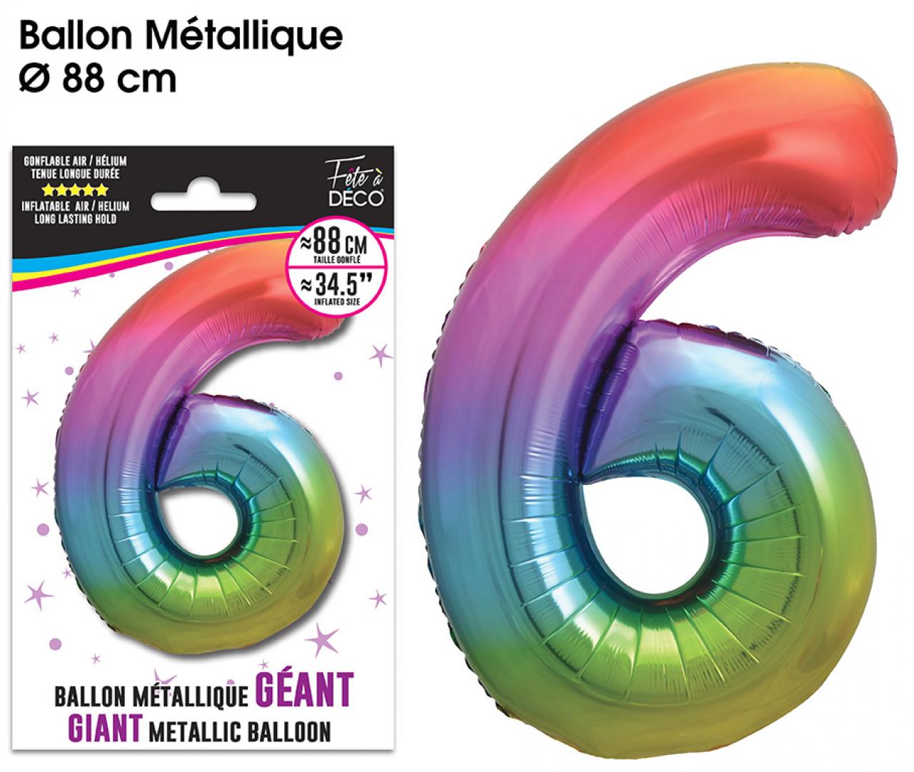 Riesenballon 88cm Metallic Mehrfarbig 6