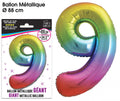 Riesenballon 88cm Metallic Bunt 9