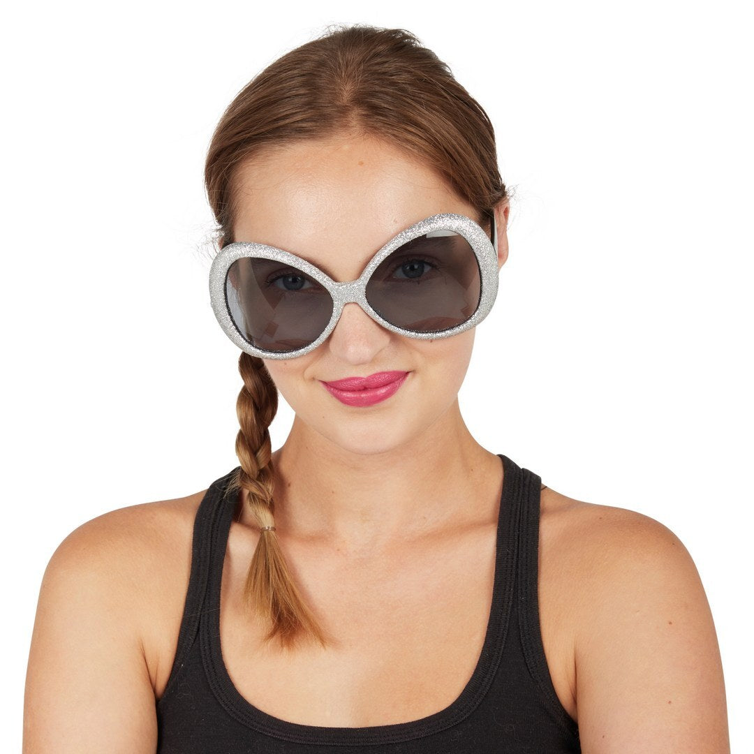 Disco-Fliegenbrille - silber
