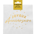 Servietten Geburtstag x24 metallic GOLD