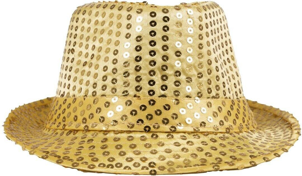 Pailletten-Borsalino – Erwachsene – Gold