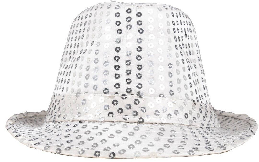 Pailletten-Borsalino – Erwachsene – Silber