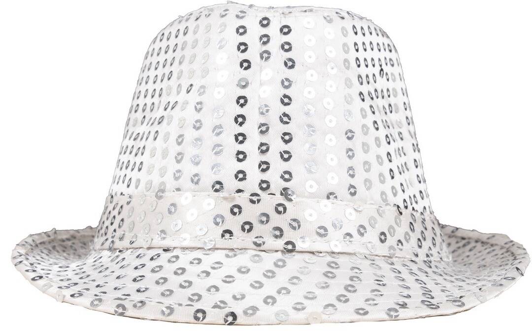 Pailletten-Borsalino – Erwachsene – Silber