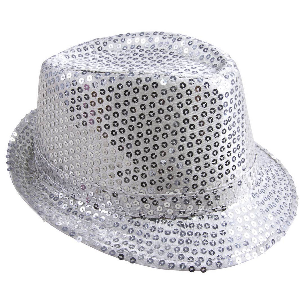 Pailletten-Borsalino – Erwachsene – Silber