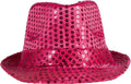 Pailletten-Borsalino-Hut - Erwachsene - Rosa