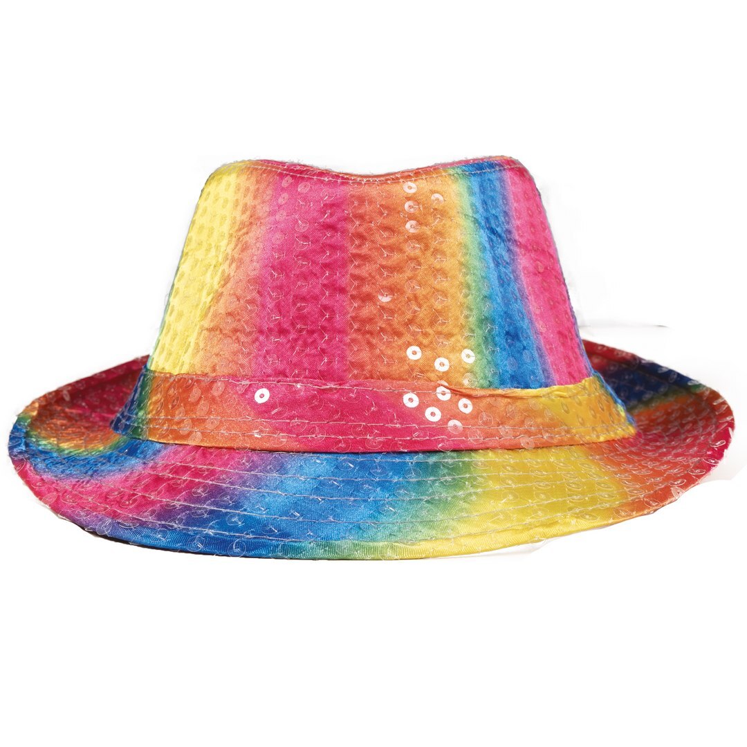 Borsalino Paillettenhut – Erwachsene – mehrfarbig