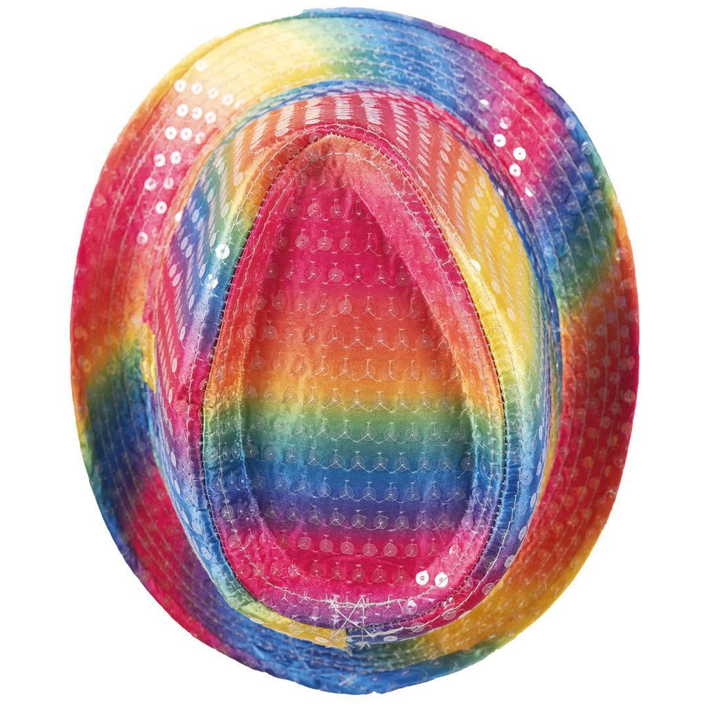 Chapeau borsalino à sequins - adulte - multicolore