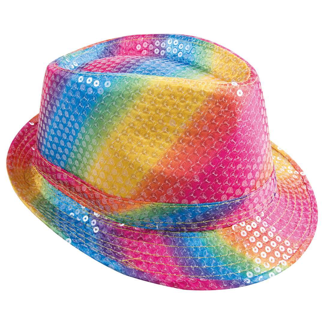 Borsalino Paillettenhut – Erwachsene – mehrfarbig