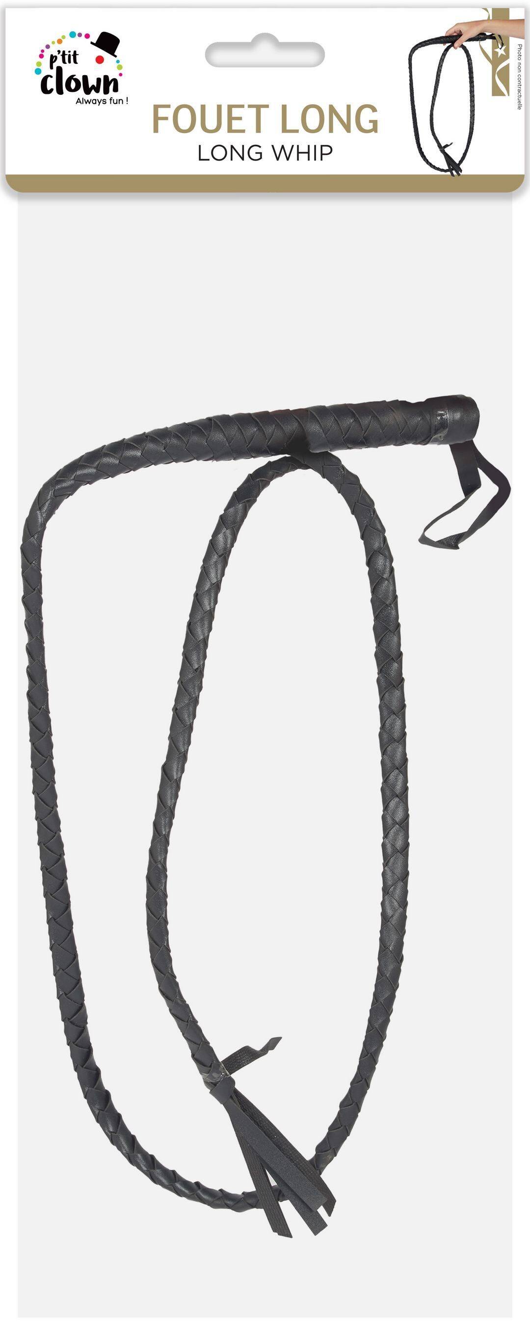 Long whip - black - 2 m