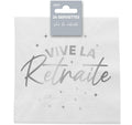 Serviettes de table x24 métallisée Argent vive la retraite