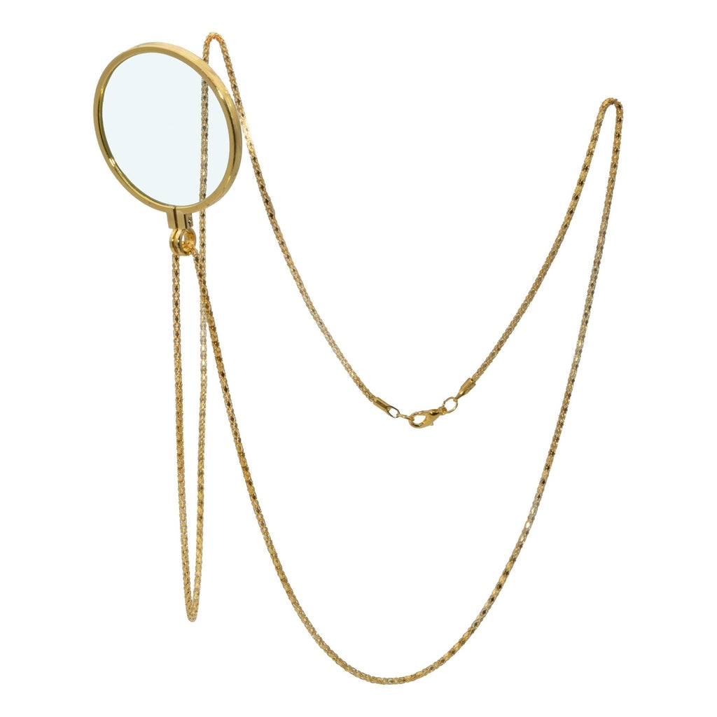 Monokel mit Metallkette - Gold