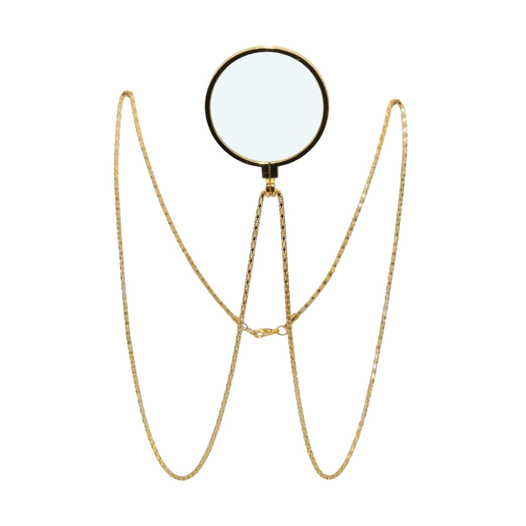 Monokel mit Metallkette - Gold