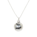 Collier boules à facettes disco - argent