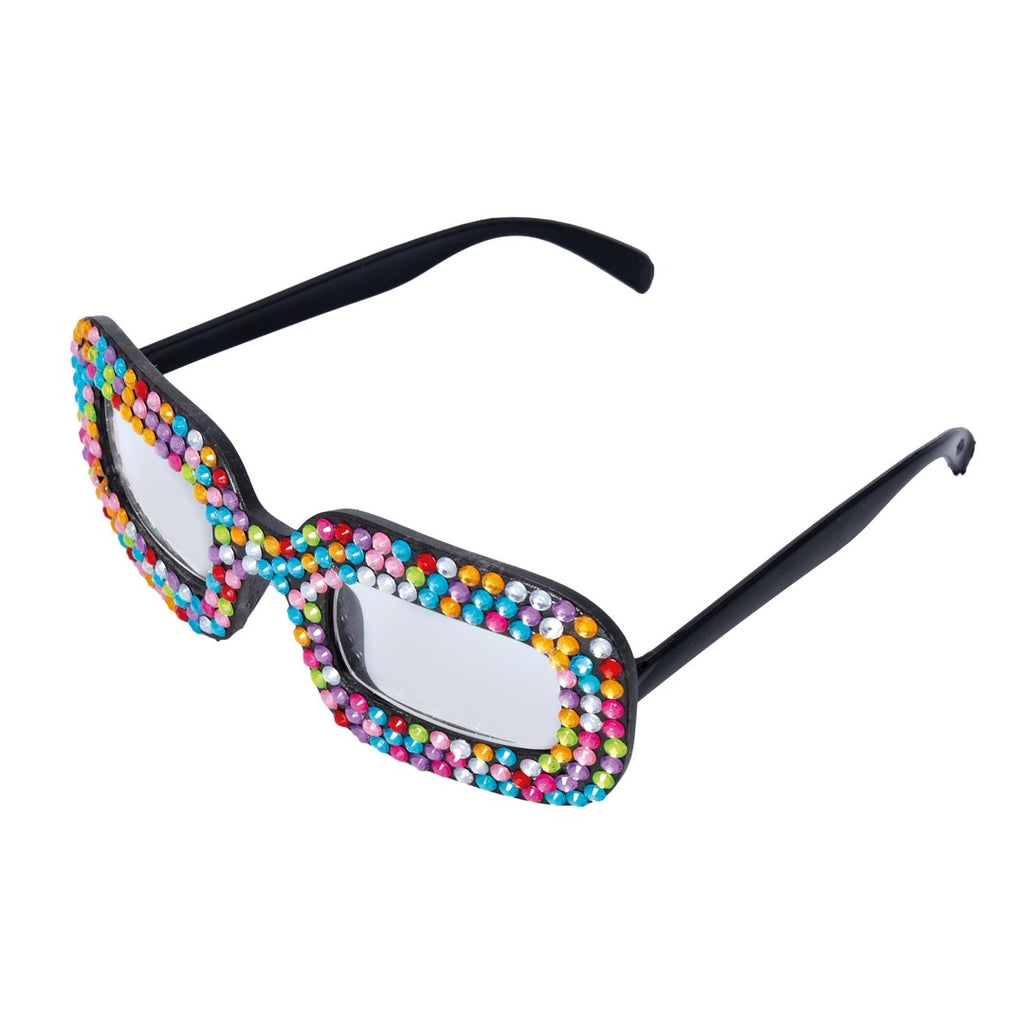 Lunettes fantaisie à strass - multicolore