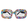 Lunettes fantaisie à strass - multicolore
