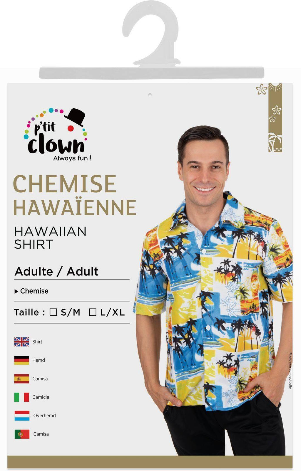 Chemise Hawaïenne palmiers - adulte
