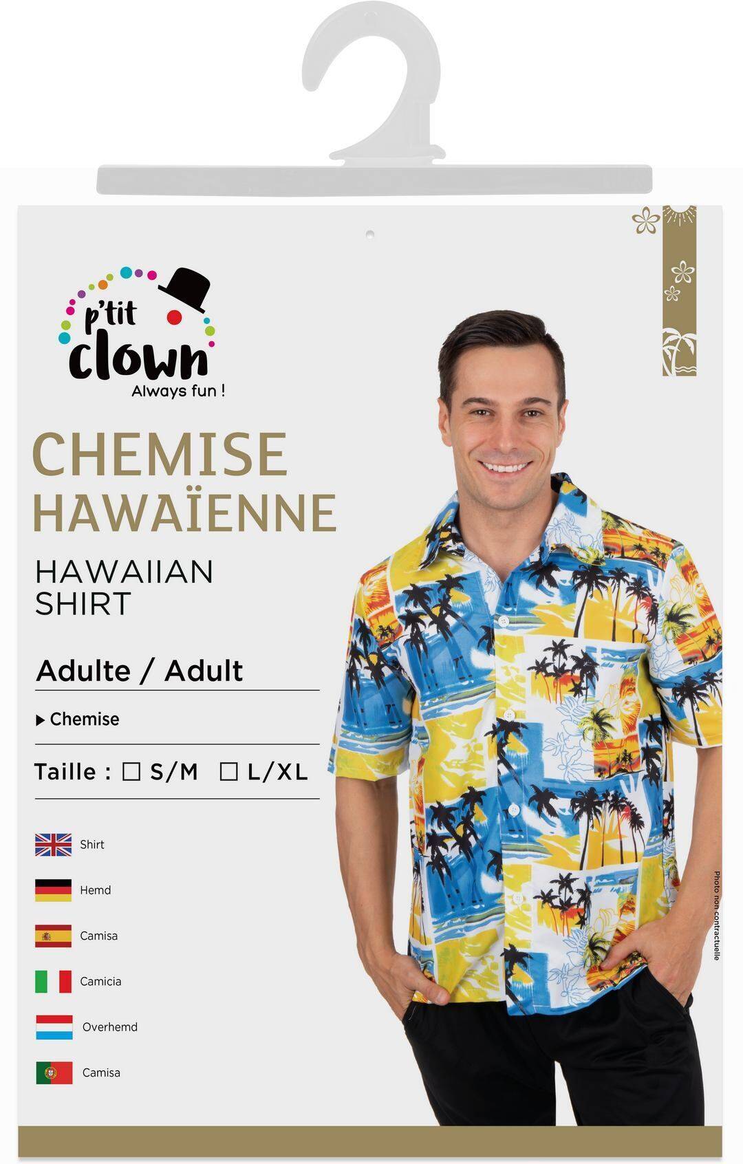 Chemise Hawaïenne palmiers - adulte