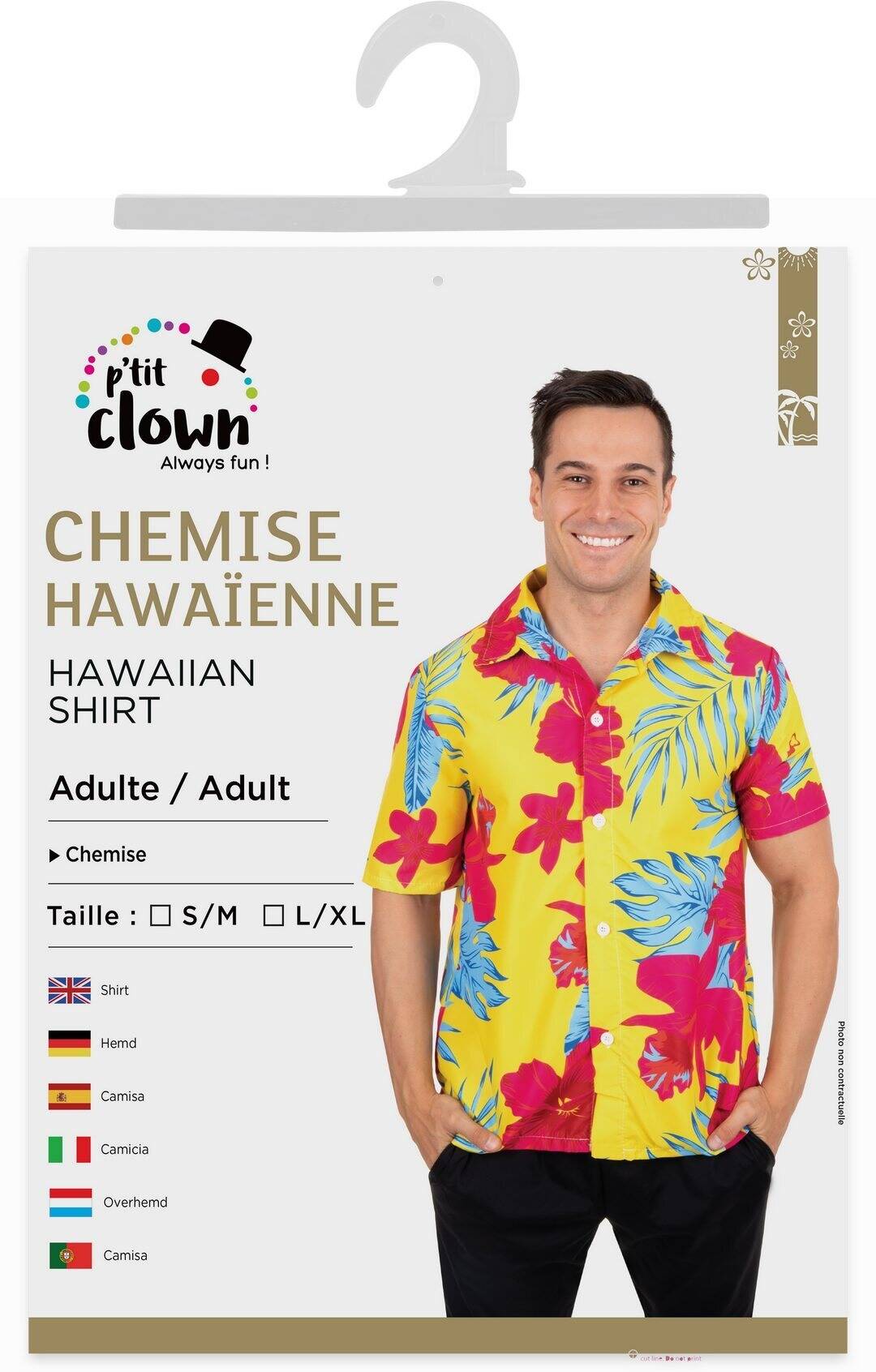 Chemise Hawaïenne fleurs - adulte