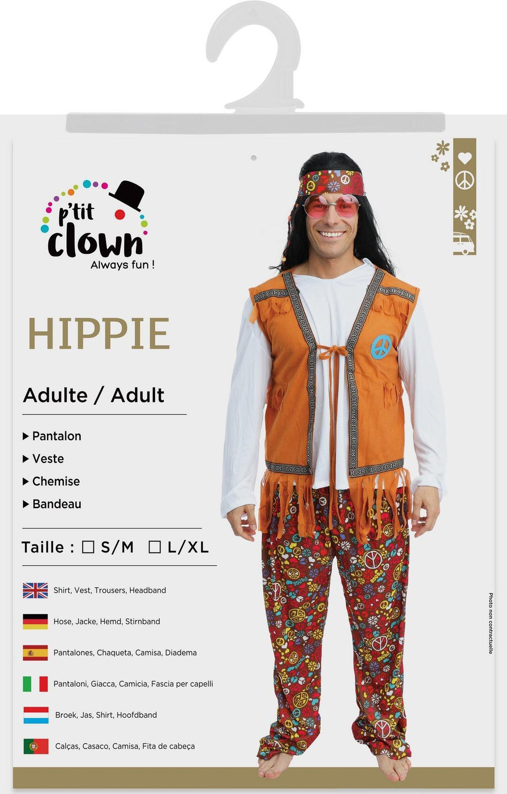 Costume hippie - adulte homme