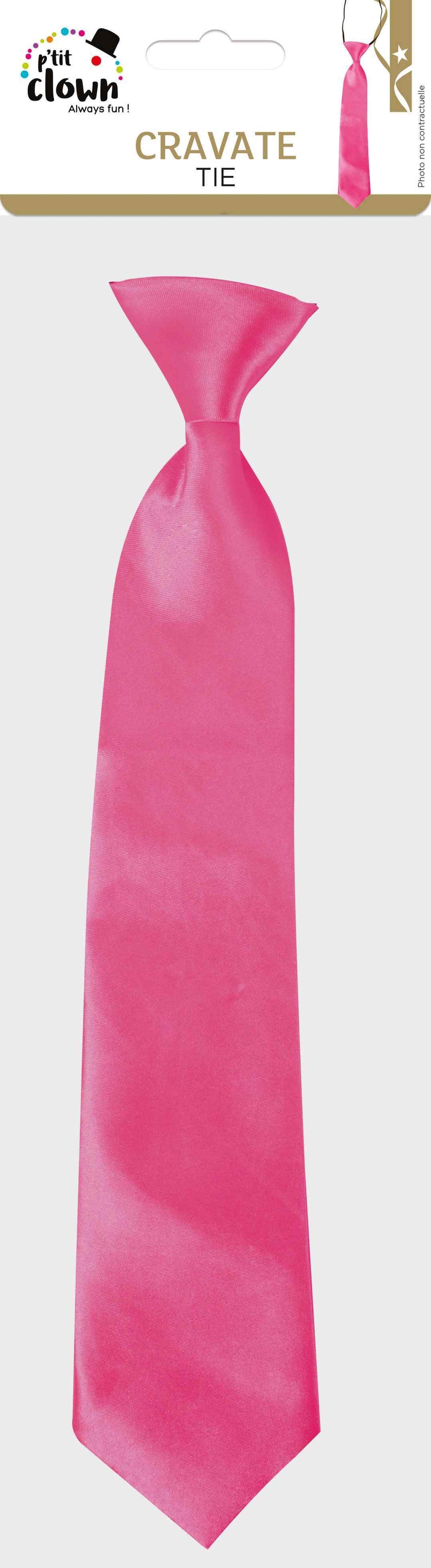 Cravate - rose fluo