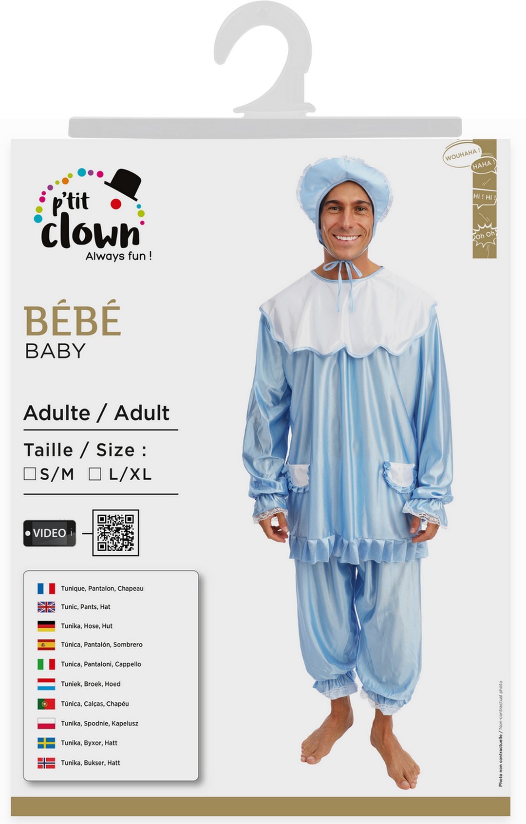 Kostüm Baby - Erwachsene - blau