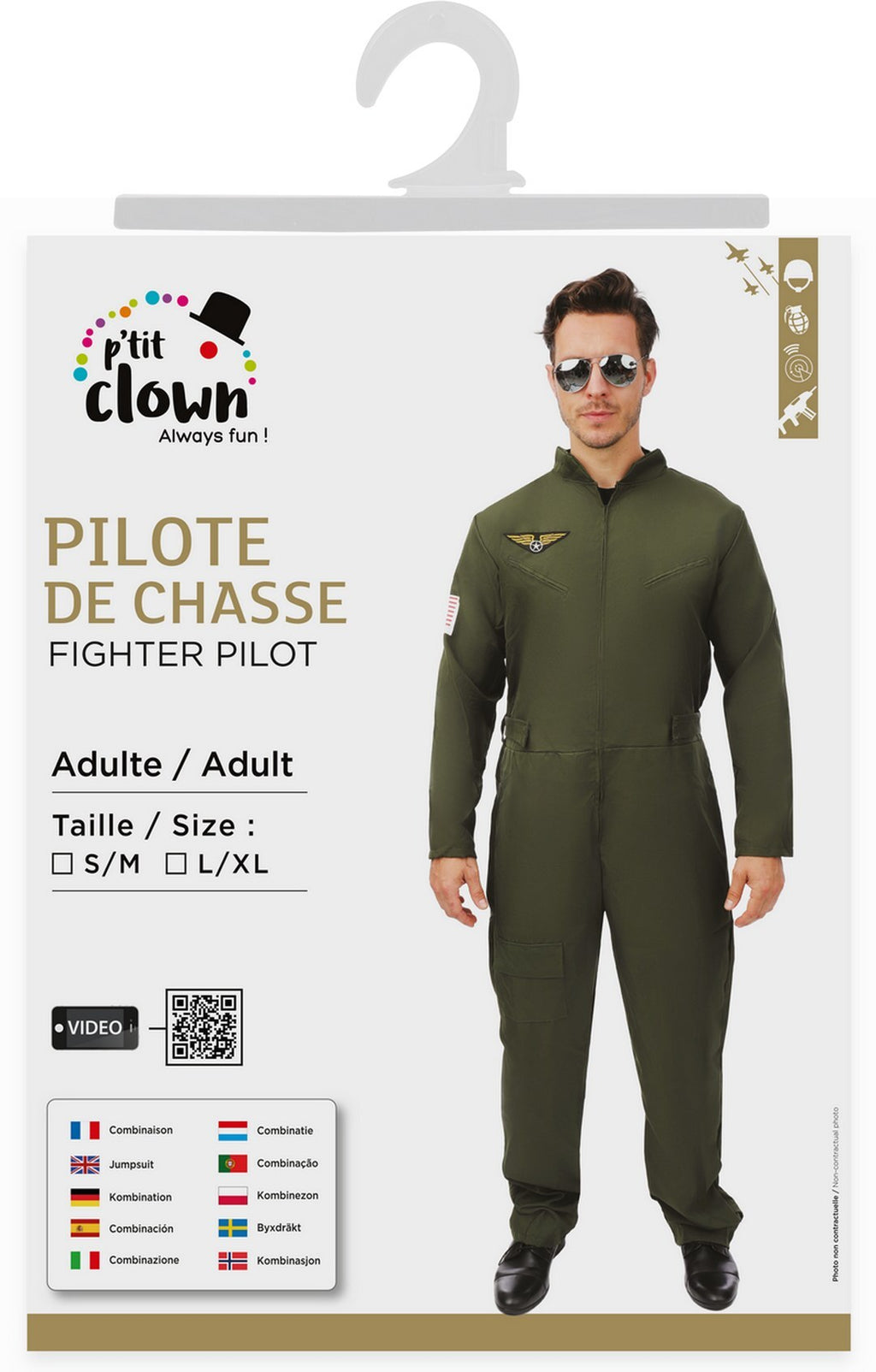 Kampfpiloten-Kostüm – Erwachsene