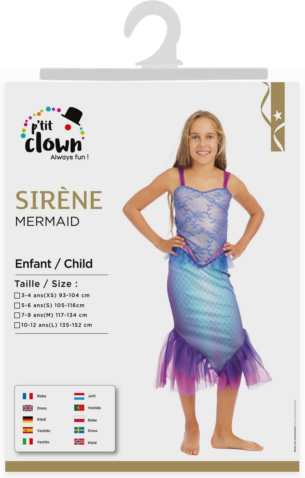 Costume sirène - turquoise - enfant