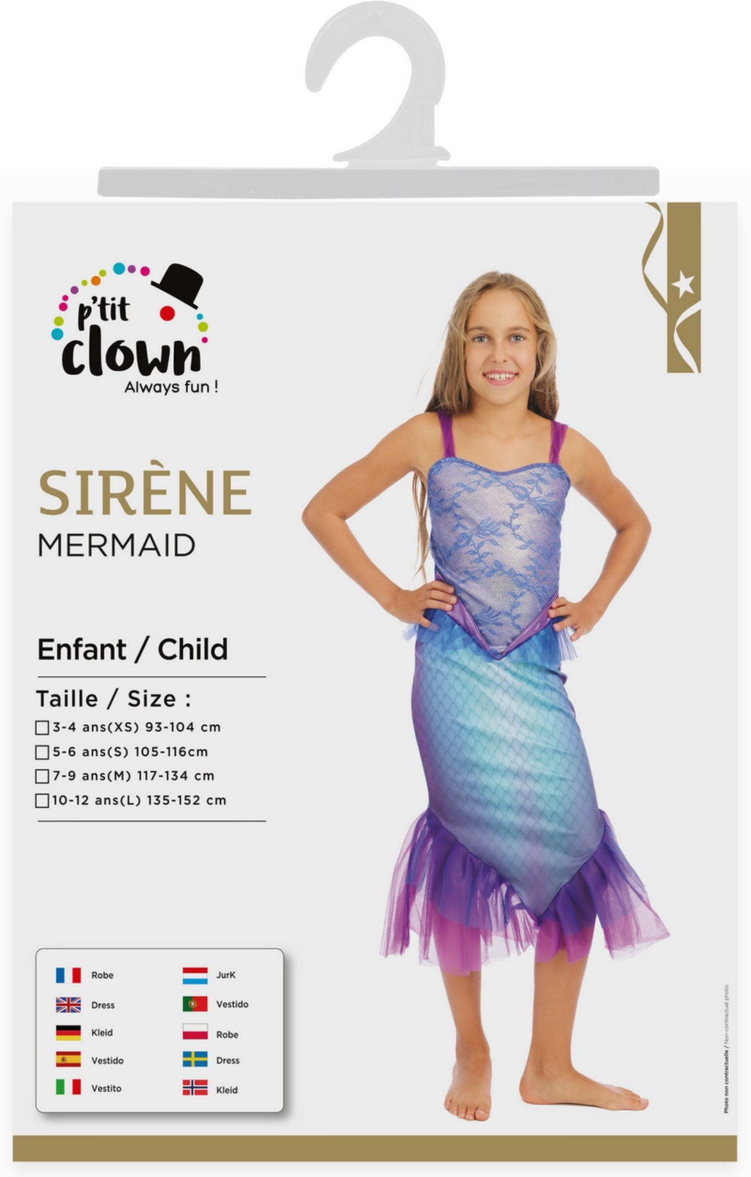 Costume sirène - turquoise - enfant