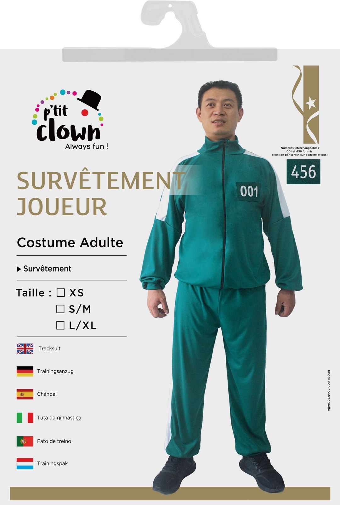 Costume survêtement joueur - bleu