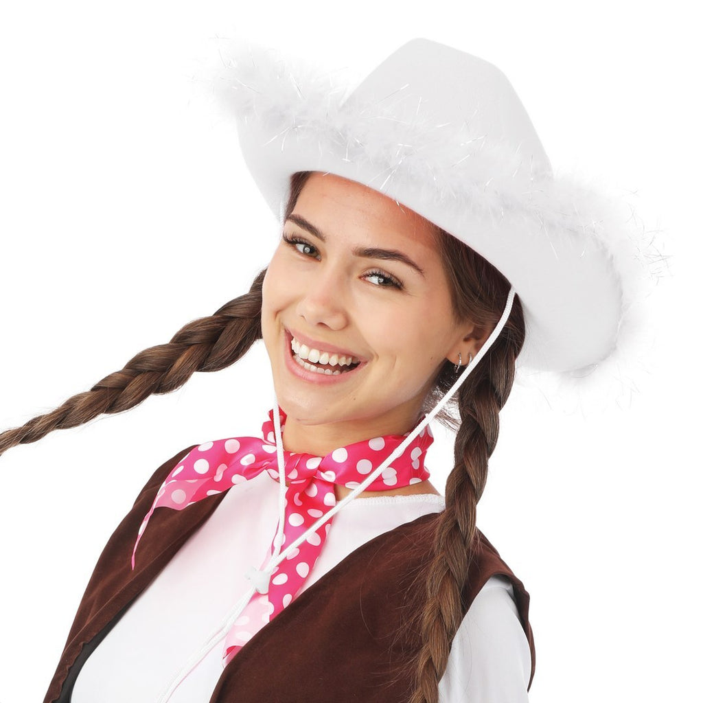 Cowgirl-Hut - Erwachsene - weiß
