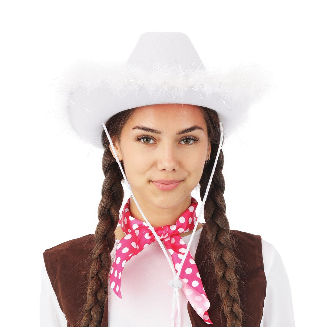 Cowgirl-Hut - Erwachsene - weiß