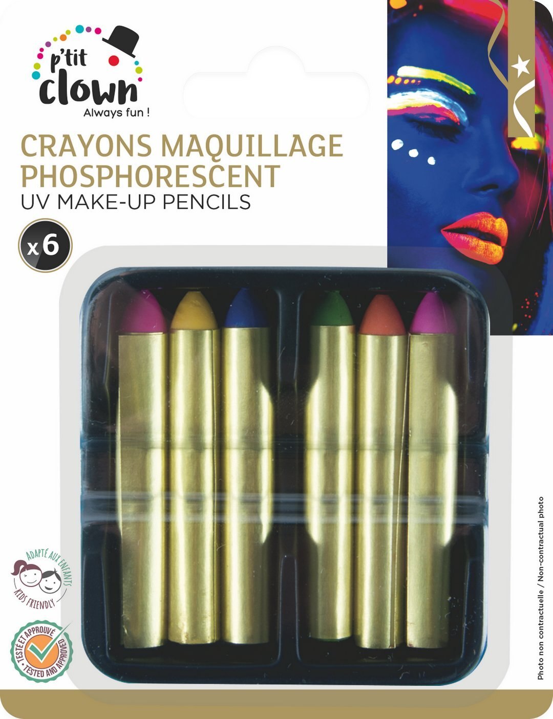 Crayon maquillage - UV - lot de 6