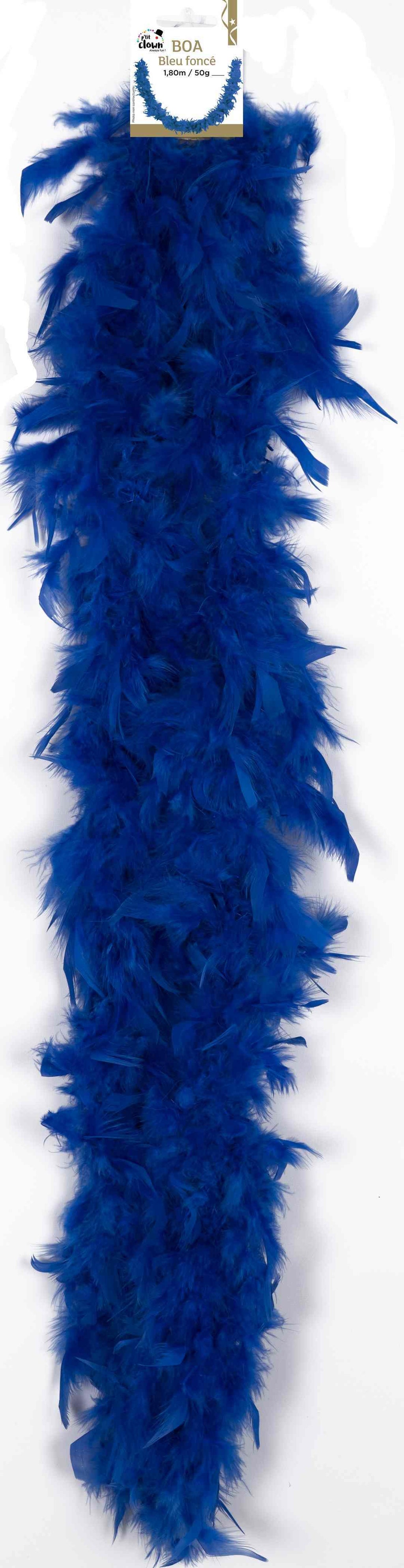 Boa plumes - bleu foncé