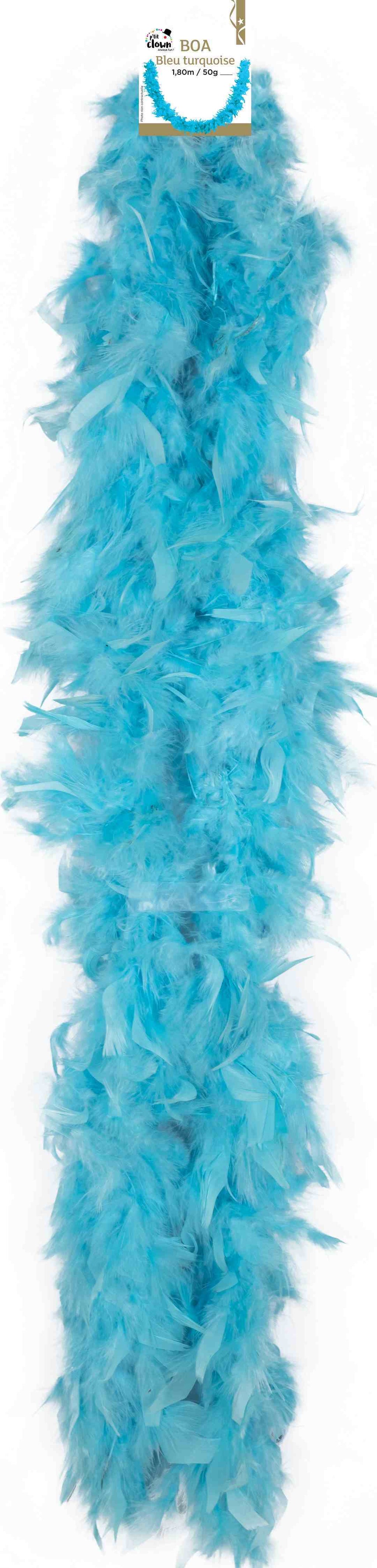 Boa plumes - bleu turquoise