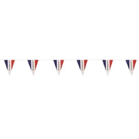 Guirlande fanions - bleu, blanc, rouge - 5 m