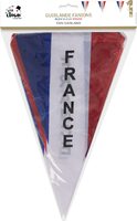 Guirlande fanions - bleu, blanc, rouge - 5 m