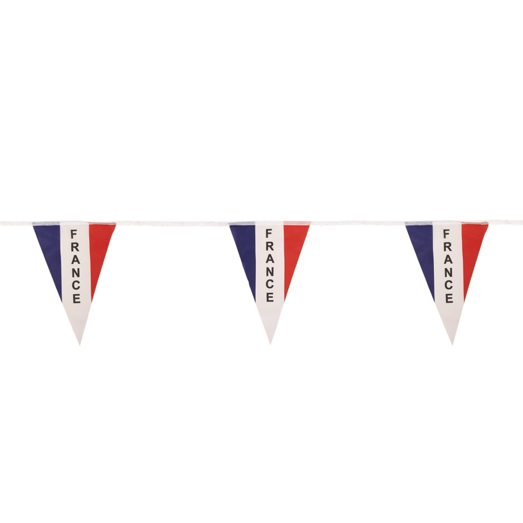 Guirlande fanions - bleu, blanc, rouge - 5 m