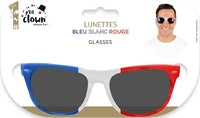 Lunettes bleu, blanc, rouge - homme