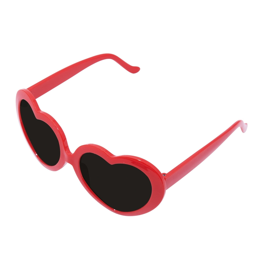 Lunettes coeur - rouge
