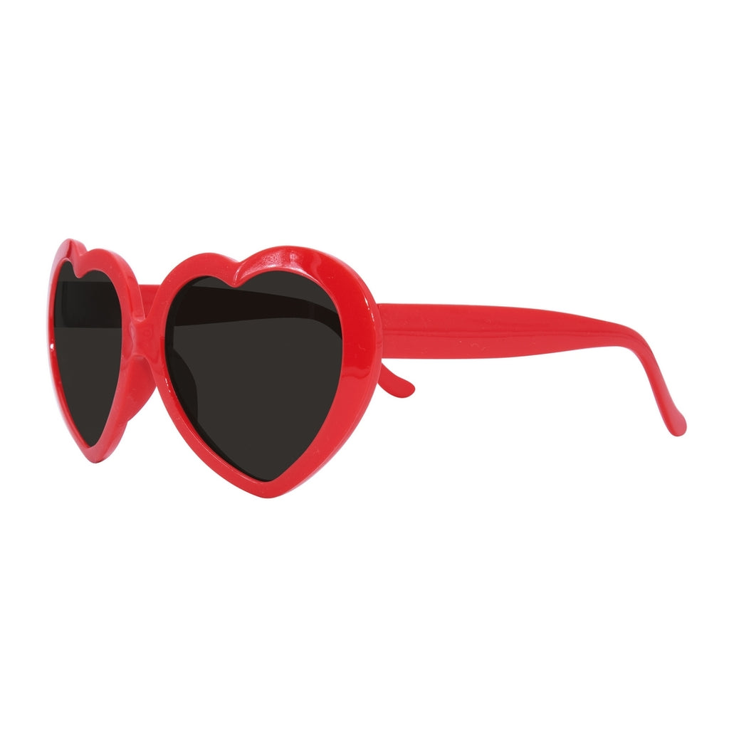 Lunettes coeur - rouge