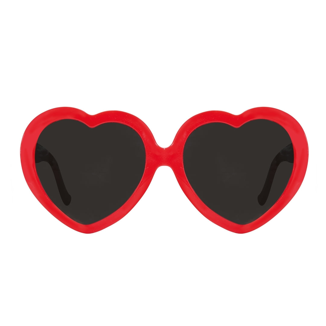 Lunettes coeur - rouge