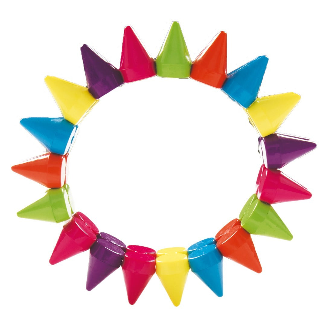 Punk-Armband - neonfarben, mehrfarbig