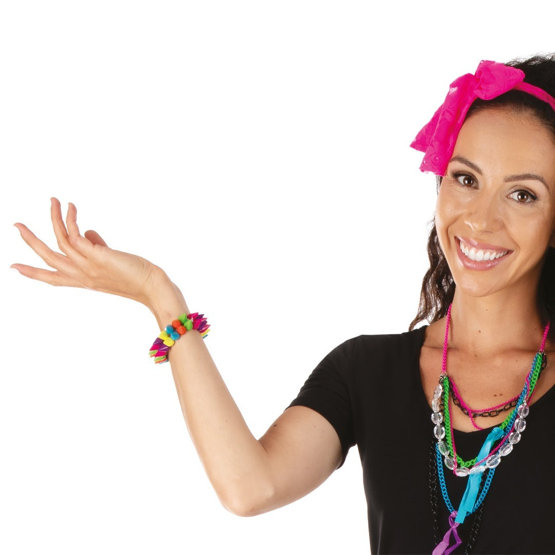 Punk-Armband - neonfarben, mehrfarbig