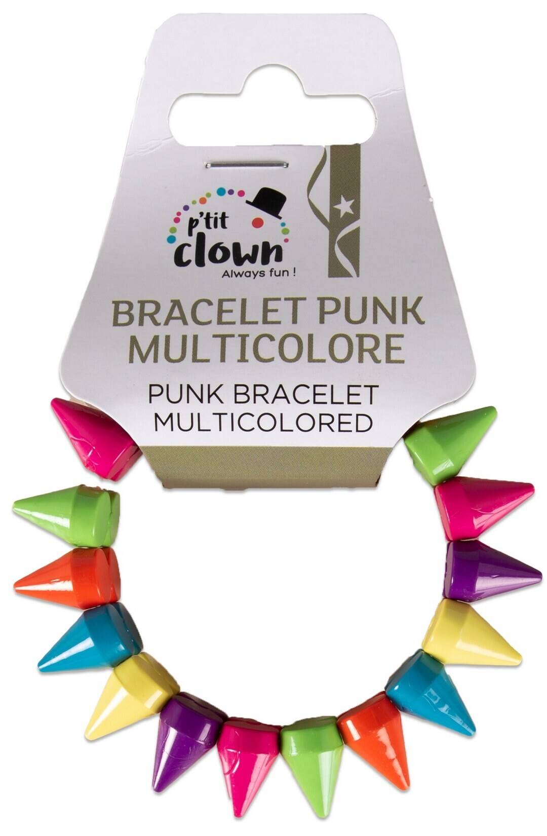 Punk-Armband - neonfarben, mehrfarbig