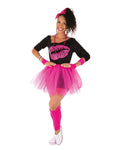 80s Tutu Costume - Adult - One Size - Neon Pink