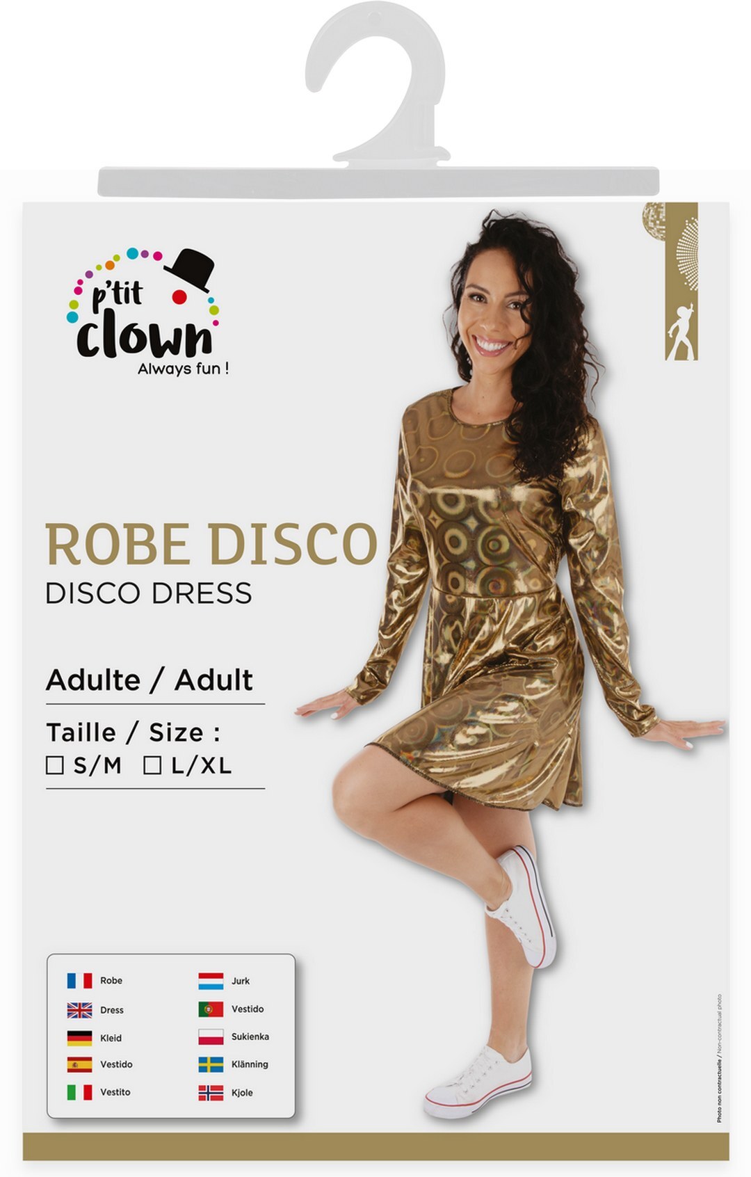 Disco-Kleid - Gold - Erwachsene