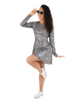 Disco-Kleid - silber - Erwachsene -