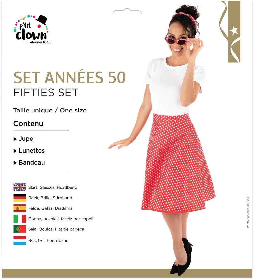 1950s set - adult - one size - adult - red