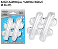Metallballon Silber Symbol #