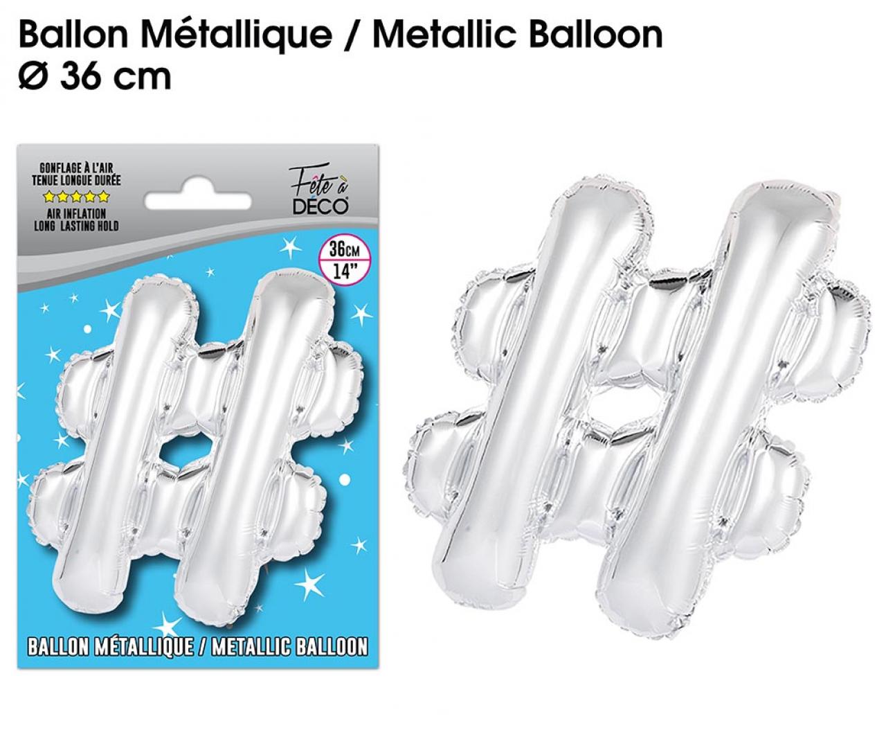 Metallballon Silber Symbol #